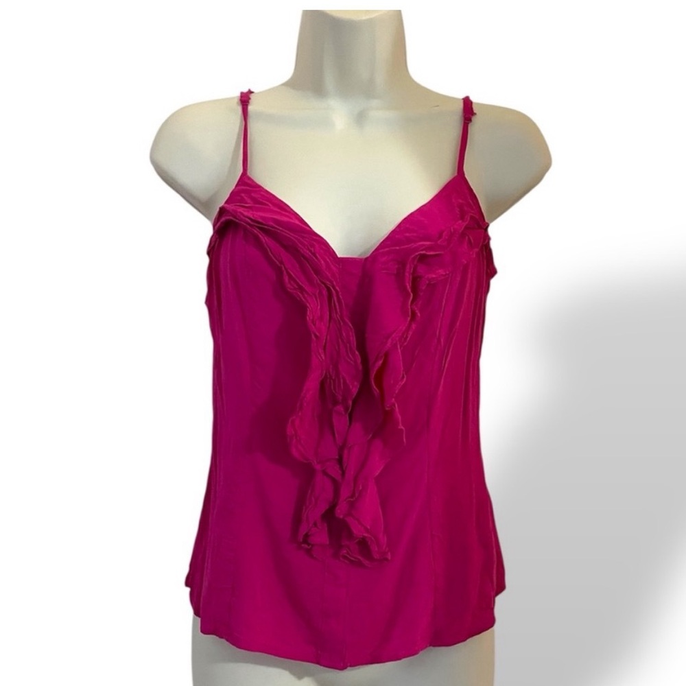 Forever 21 Pink Ruffled Camisole Sleeveless Top Medium